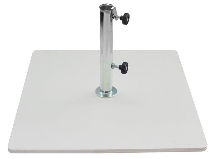 Base per Ombrellone da Giardino 60 Kg per Tubi Ø70mm in Metallo Bianco