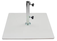 Base per Ombrellone da Giardino 60 Kg per Tubi Ø65mm in Metallo Bianco