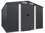 Casetta da giardino in metallo "Boston" con porta scorrevole - 8 m² - Grigio