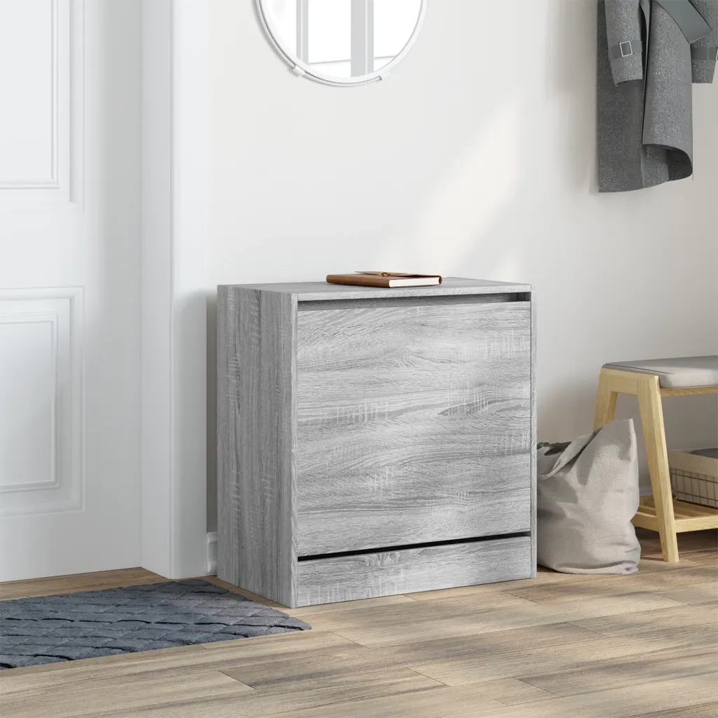 Scarpiera | Mobile per scarpe Grigio Sonoma 60x34x63,5 cm in Legno Multistrato