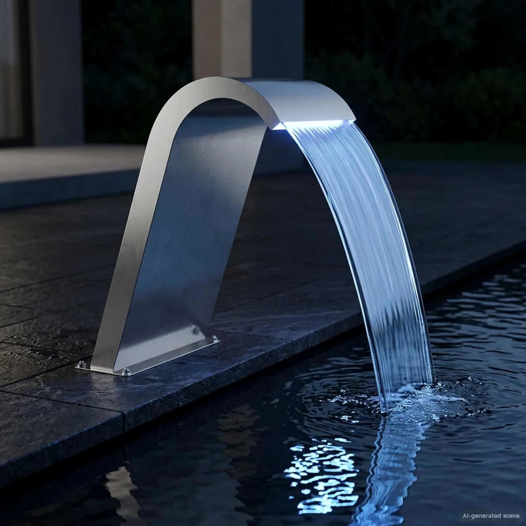 Fontana da Piscina Argento 47 x 31 x 60 cm Acciaio Inox 42039239