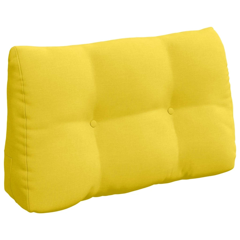 Cuscino per Schiena Giallo Chiaro 80 x 24 x 50 cm Tessuto 42014421
