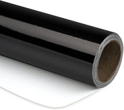 Papier per imballo in metallo nero - 44,5 cm x 10 m - Per matrimoni e compleanni - Papiro lucido per ogni occasione