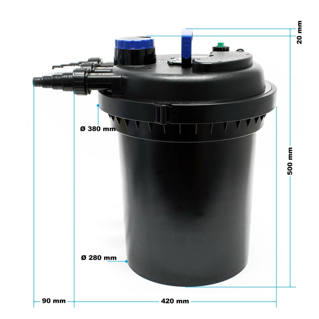 Filtro per laghetto a pressione UV da 11 Watt 10000 litri facile da pulire 16_0001936