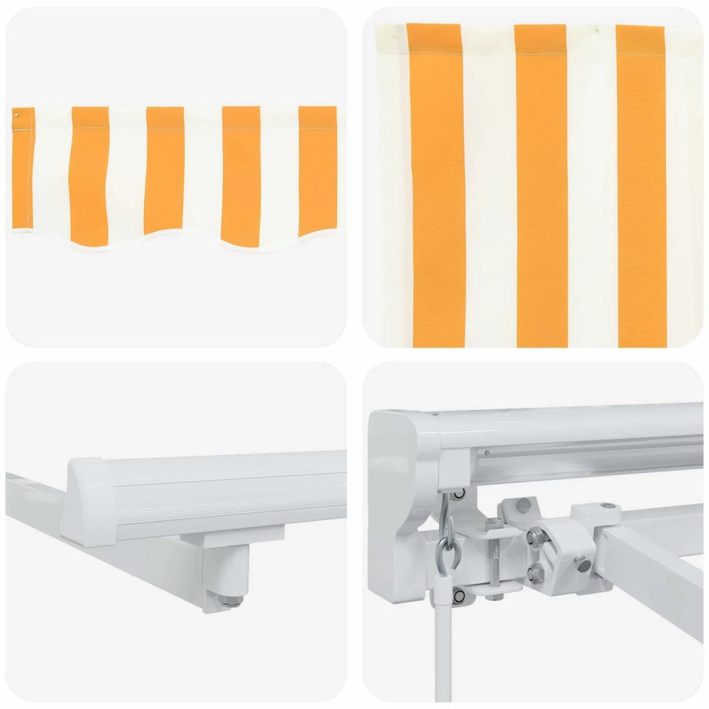 Tenda retrattile manuale-Tenda parasole per balcone Arancione 3,5 x 2,5 m