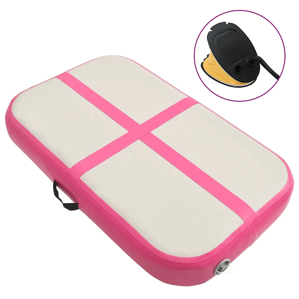 Tappetino Ginnastica Gonfiabile con Pompa 60x100x20 cm PVC Rosa cod mxl 65130