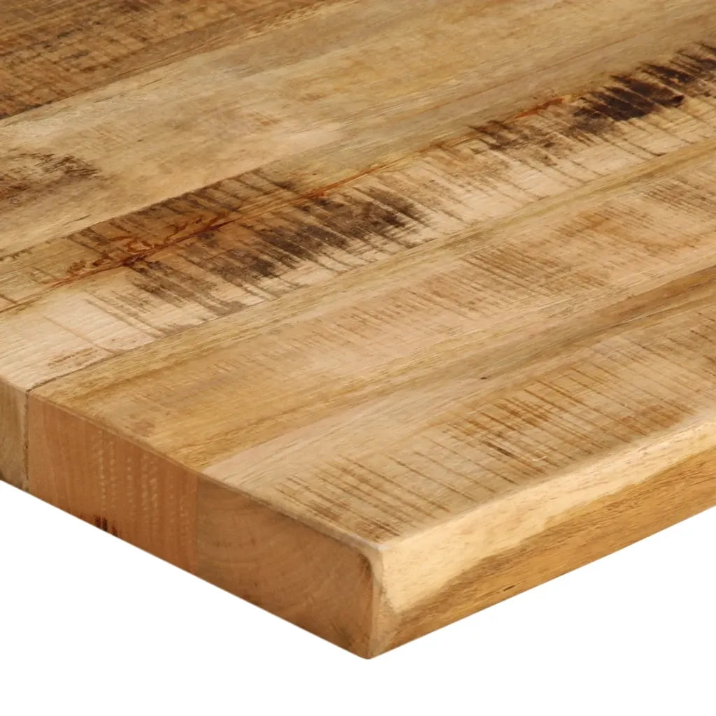 Piano Tavolo Bordi Vivi 90x60x3,8cm Legno Massello Mango Grezzo 370693