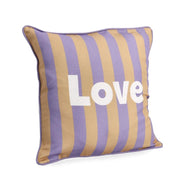 CUSCINO ARREDO LOVE GIALLO VIOLA 45X45 POLIESTERE SFODERABILE CON CERNIER