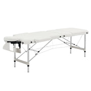 Tavolo da massaggio pieghevole 3 zone ¨C zephmum ¨C bianco, allungabile, 225 kg