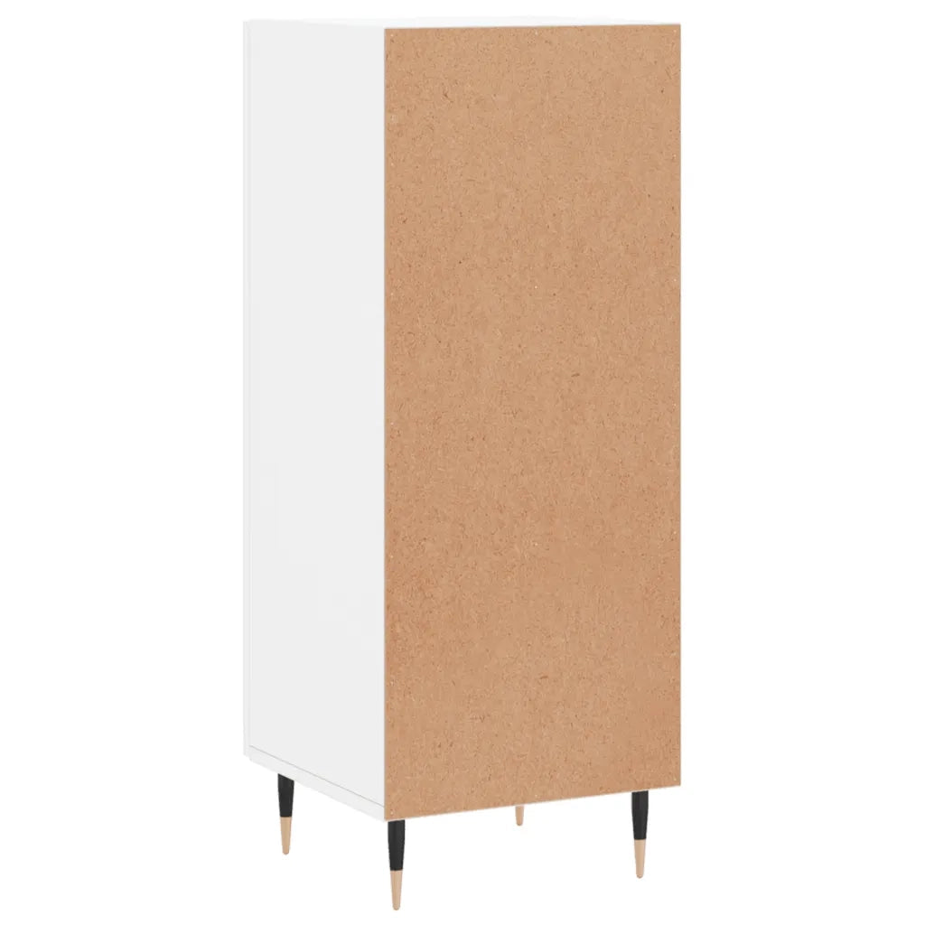 Credenza Bianco Lucido 34,5x34x90 cm in Legno Multistrato 828518