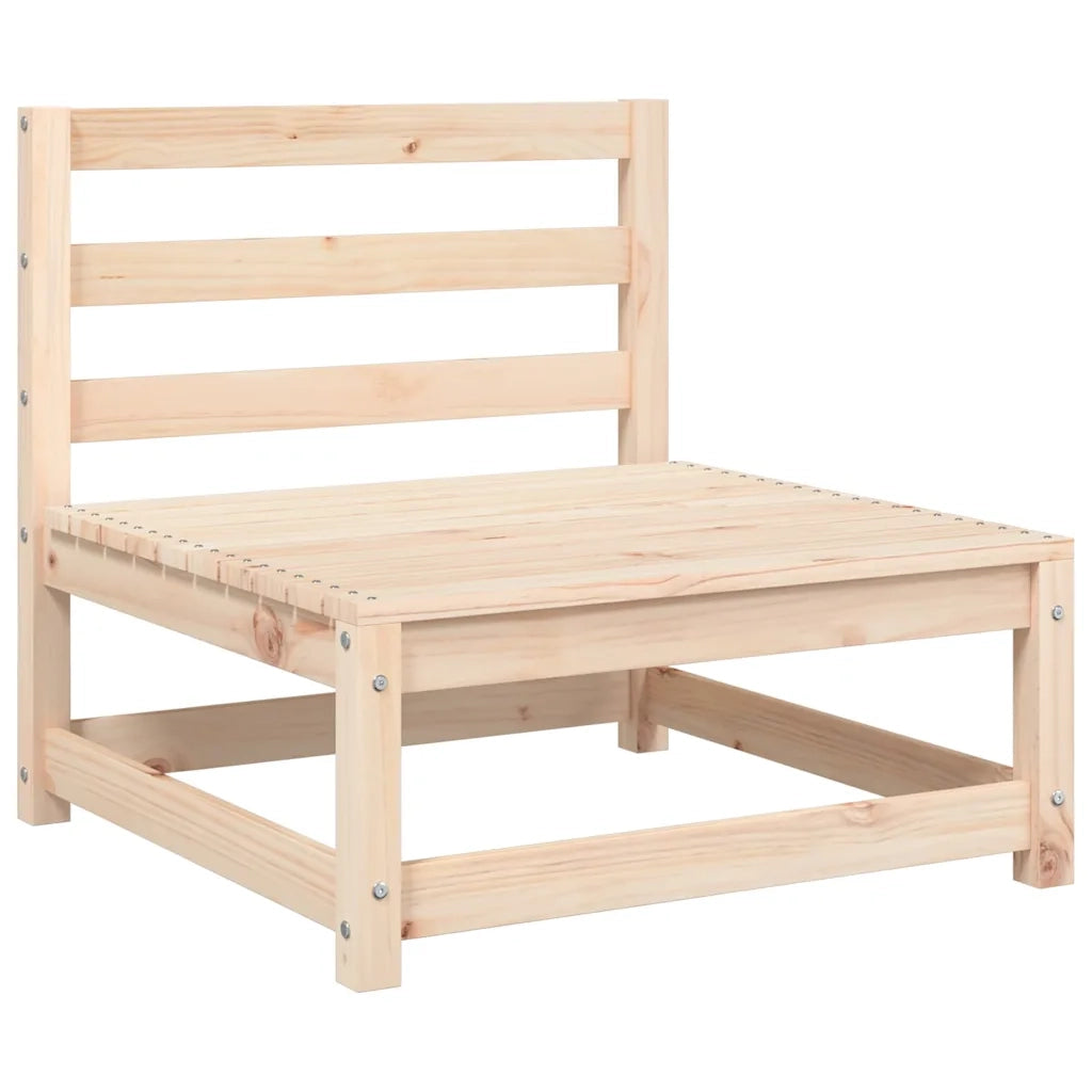 Divano Giardino Senza Braccioli con Cuscini Legno Massello Pino 838078