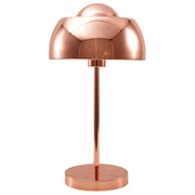 Lampada da Tavolo Lampada da Comodino in Metallo Rame Base Rotonda Cupola Paralume Industriale