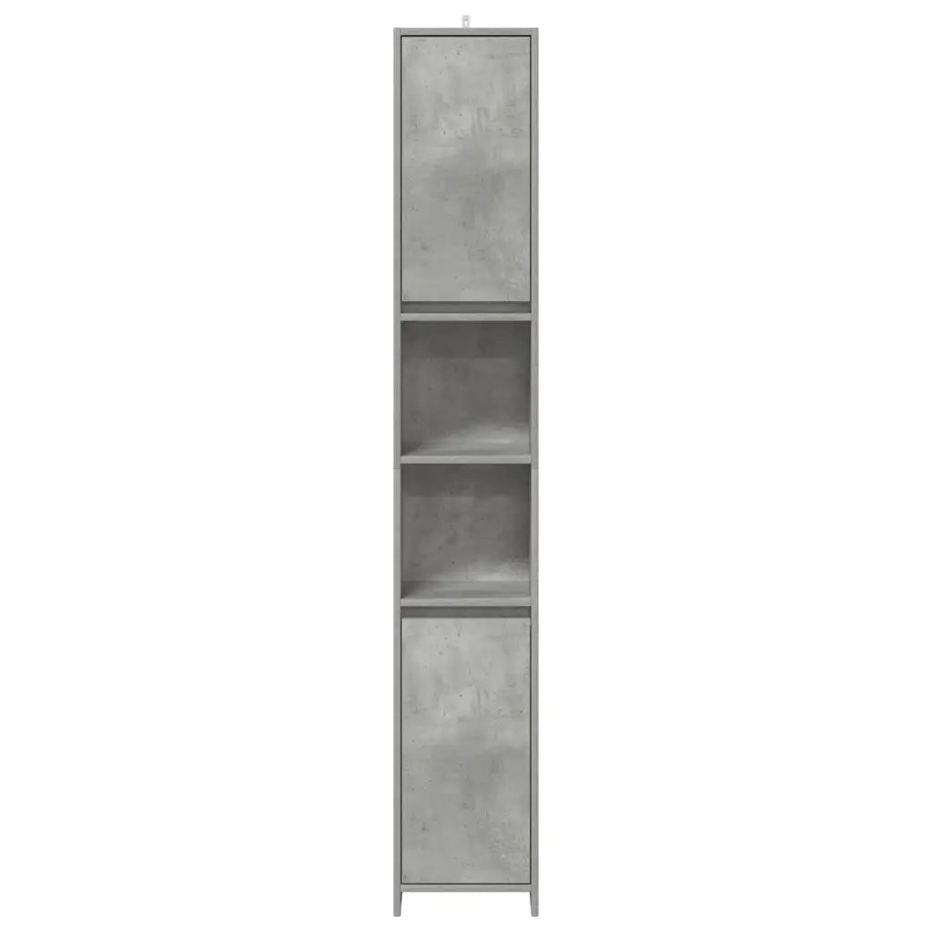 vidaXL Set Mobili da Bagno 4 pz Grigio Cemento in Legno Multistrato
