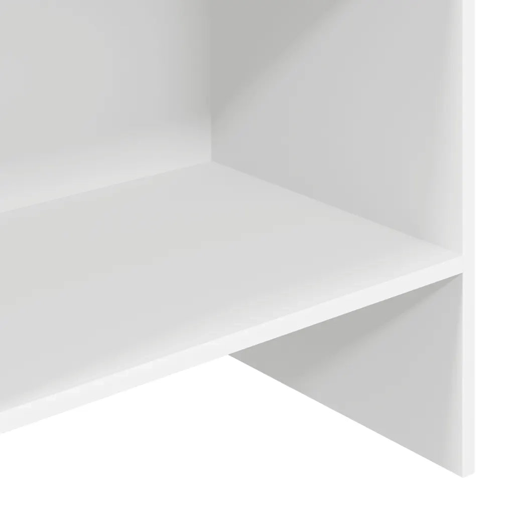 Libreria-Scaffale per Libri-Mobile di Stoccaggio Bianca 60x35x180 cm in Legno Multistrato