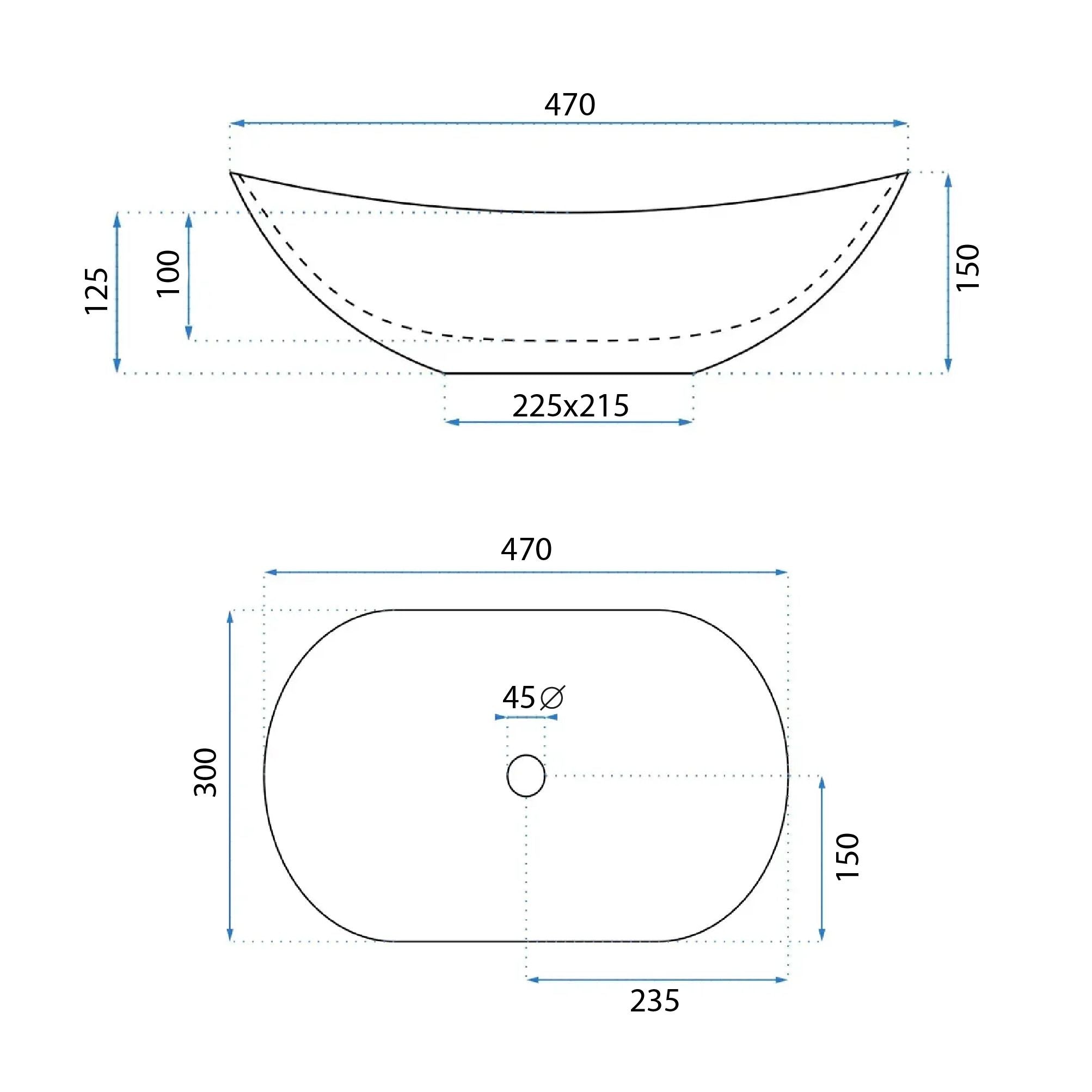 Lavabo Da Appoggio Rea Royal Mini Aiax Shiny