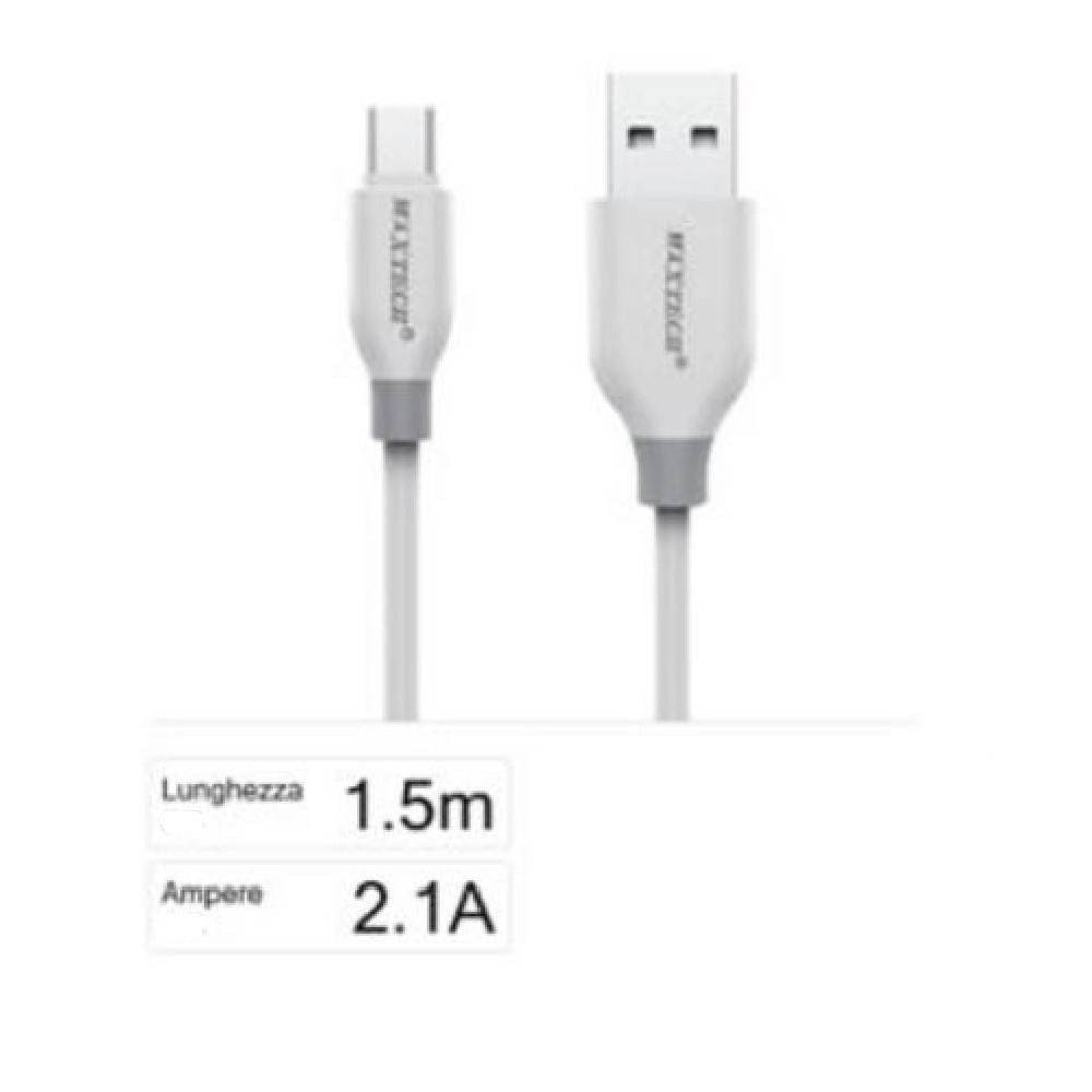 Trade Shop - Cavo Usb A Micro Usb Sincronizzazione Dati Ricarica 2.1a 1.5mt Smartphone F-s029 -