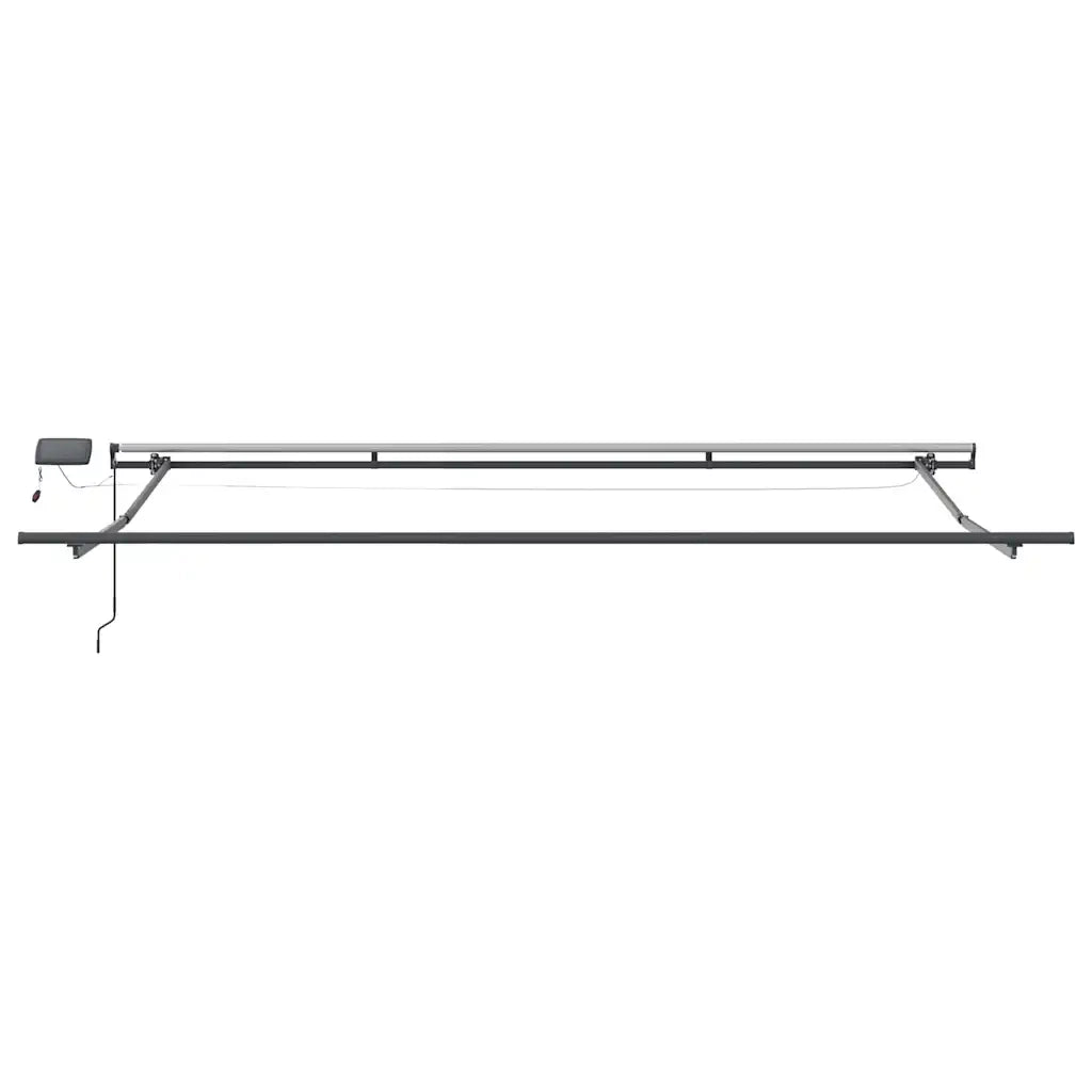 vidaXL Tenda da Sole Retrattile Manuale con LED Bordò 500x300 cm