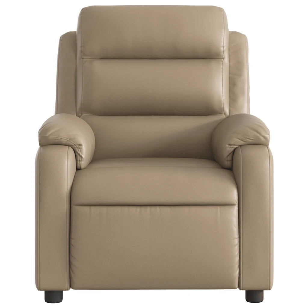 Divano Sedia-Poltrona Reclinabile Massaggio Elettrica Cappuccino Similpelle 300420