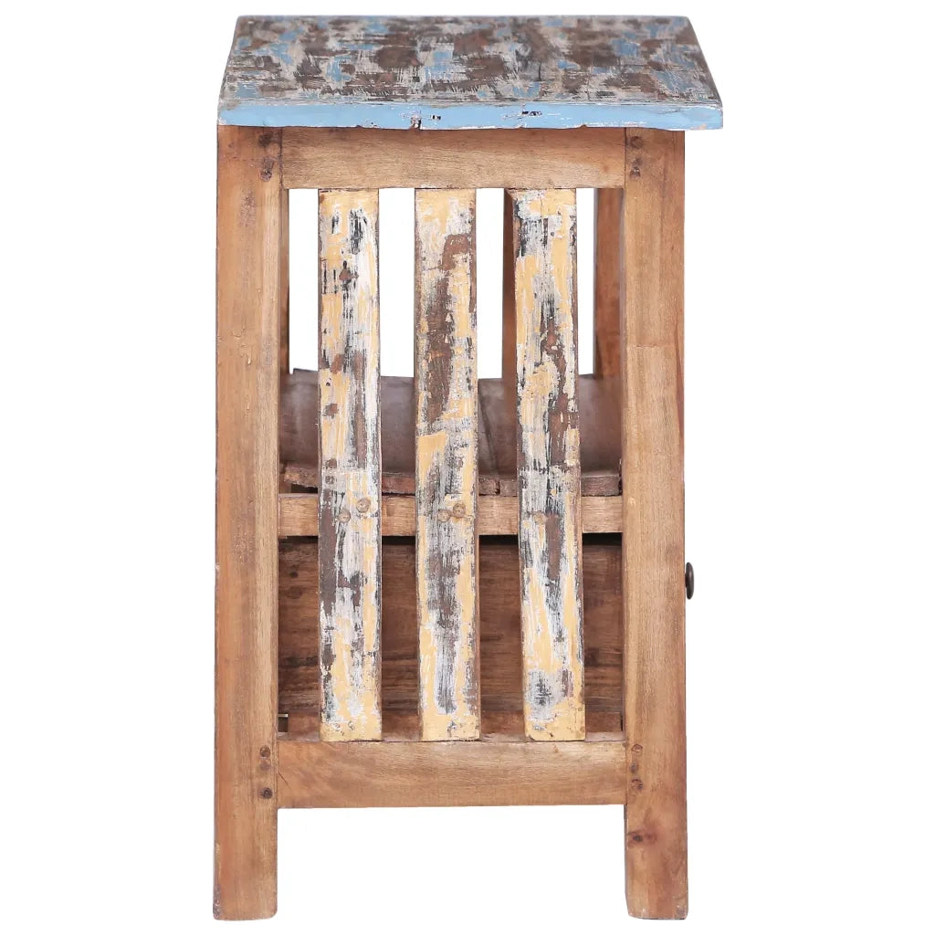 Comodino | Armadio da Notte | Mobiletto da notte 41x30x50 cm in Legno Massello di Mogano