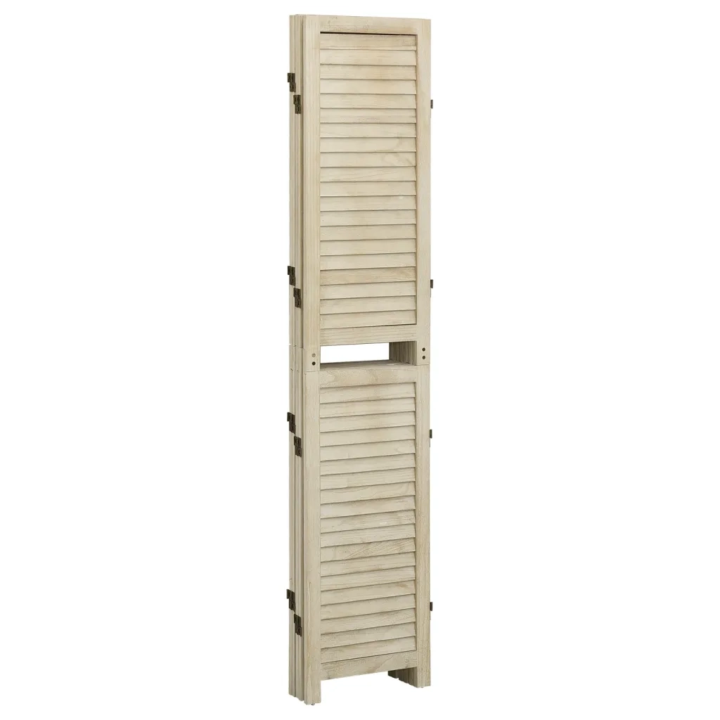 Divisorio a 5 Pannelli 175 x 165 cm Legno Massello di Paulownia 338580