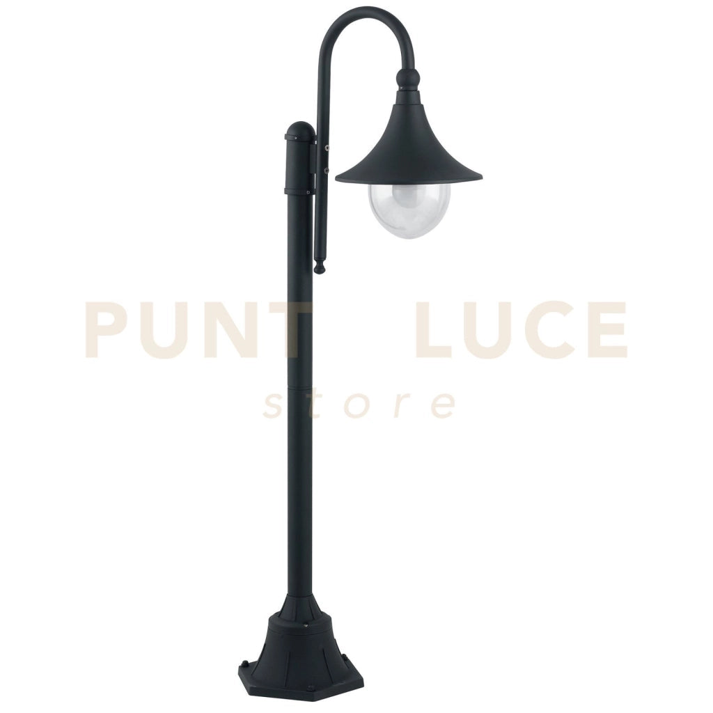 PALETTO PAVIA NERO 1 LUCE ATTACCO E27 IP44 51X130CM IN ALLUMINIO