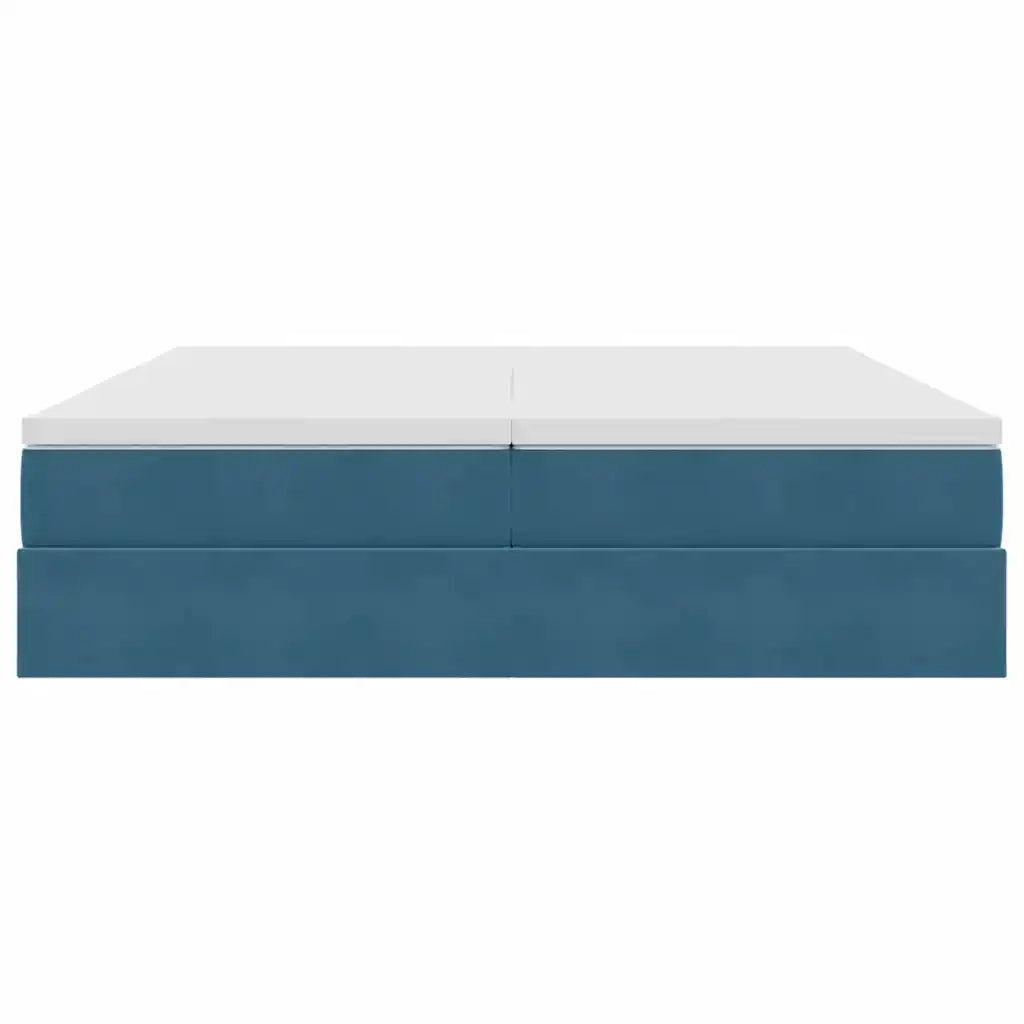 Letto con contenitore e materasso Blu Scuro 180 x 200 cm 3370365