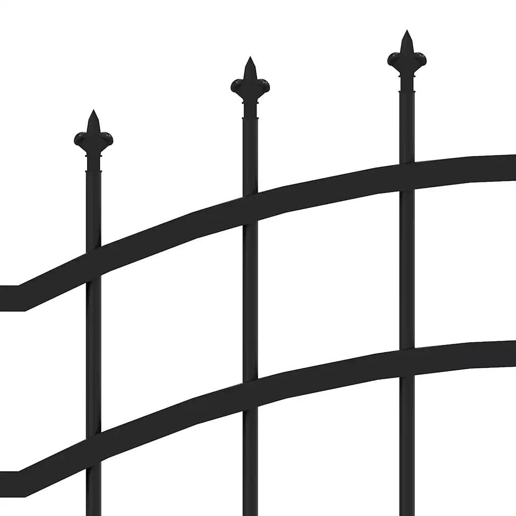 Recinzione da Giardino Woerden con Punta a Lancia Nera 240x125 cm in Acciaio 151081