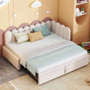Divano angolare 2 in 1 - Xylo - 90/180x200 cm velluto beige