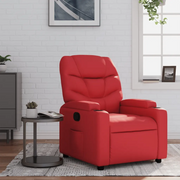 Poltrona Reclinabile Rossa in Similpellecod mxl 83928