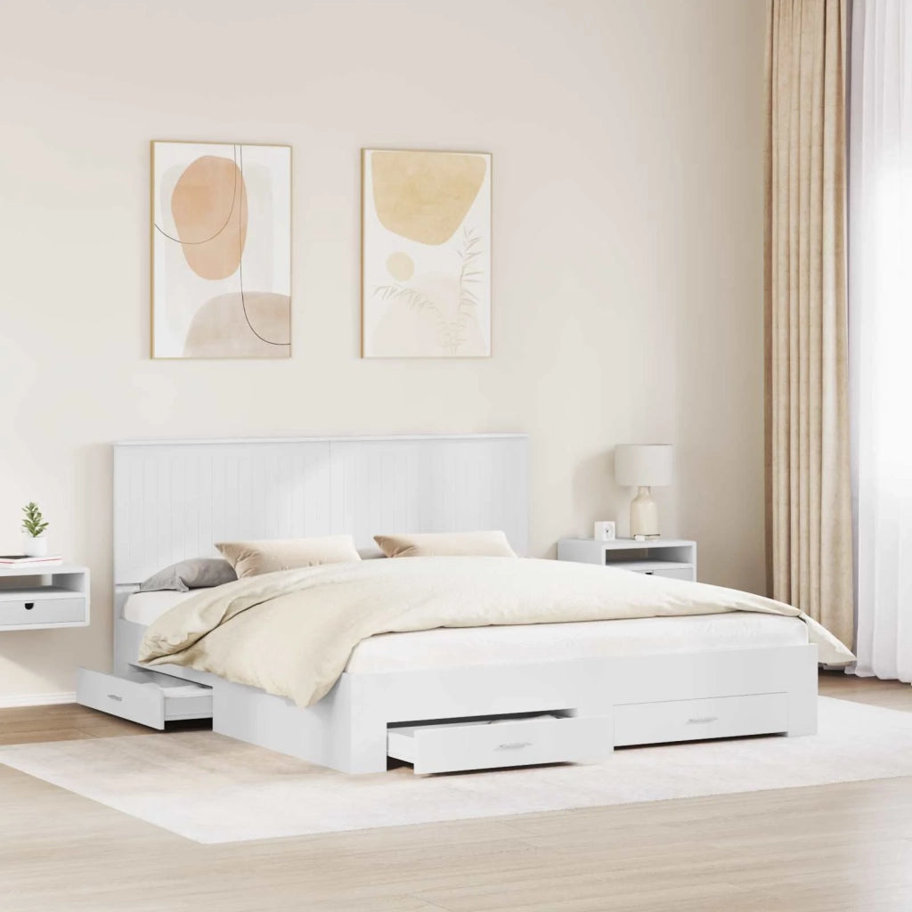 Struttura del letto Bianco 180 x 200 cm Legno multistrato 3411271