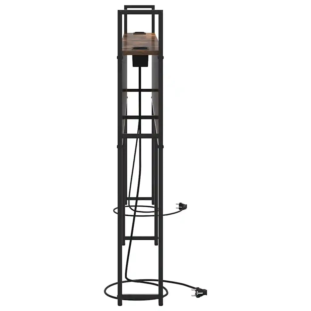 vidaXL Testata contenitore Rovere fumo 200 cm Legno multistrato