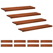 Tappeti per scale 12 pz 120 x 30 x 2 cm Marrone 3446375