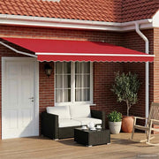 Tettuccio Elettrico Retrattile Rosso 4 × 3 m