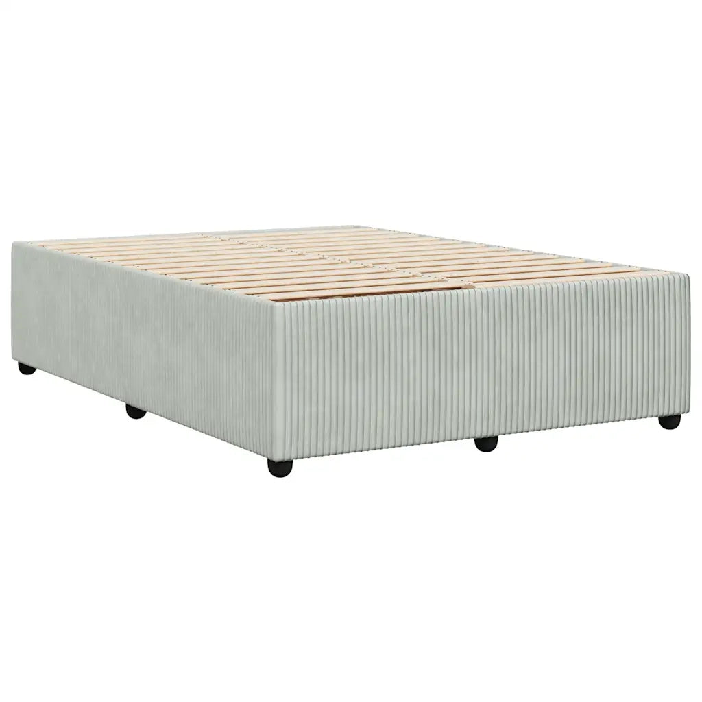 Giroletto senza Materasso Grigio Chiaro 140x190 cm Velluto 3285006