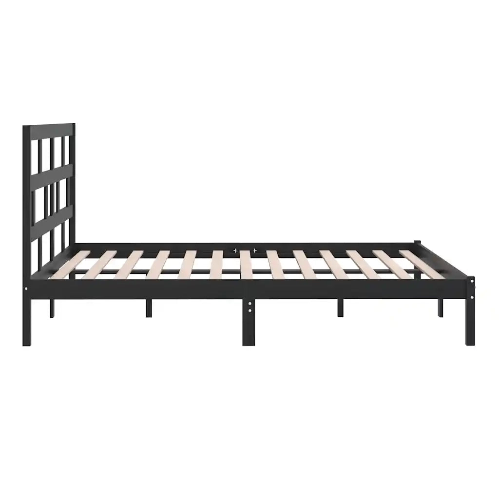 Giroletto Nero in Legno Massello di Pino 200x200 cm cod mxl 59374