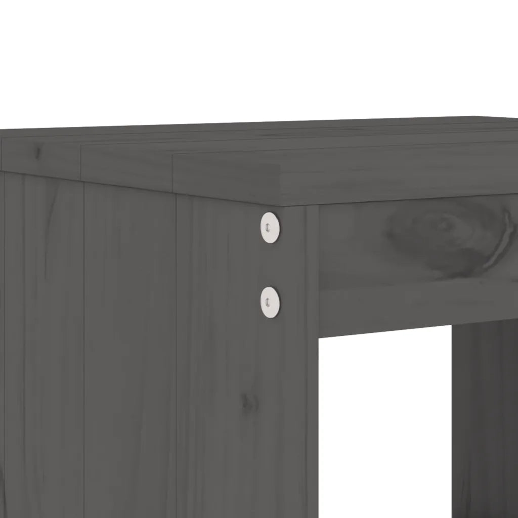 Set Bar da Giardino 5 pz | Set Salotto da Giardino Grigio in Legno Massello di Pino