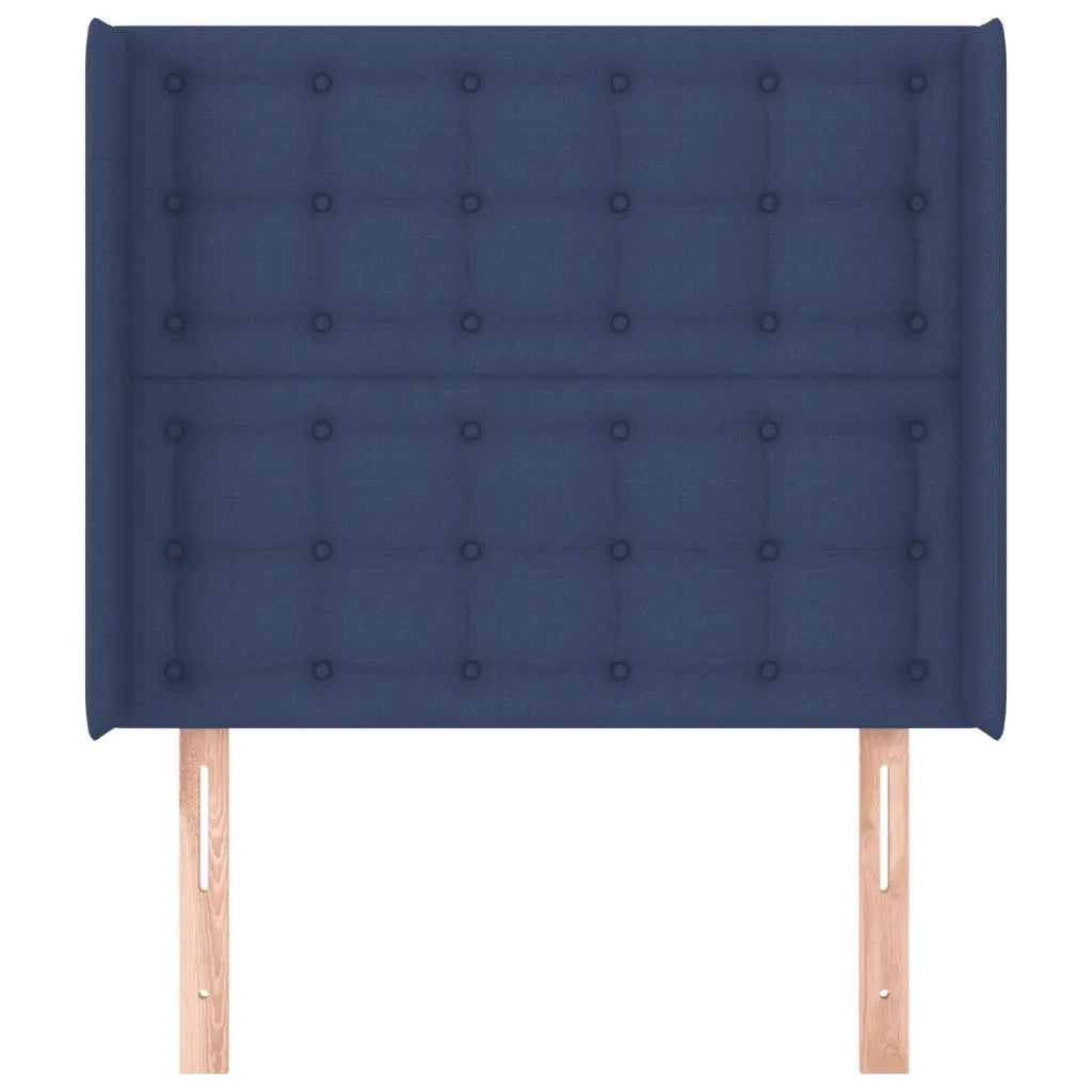 Testiera | Testata ad Orecchio Blu 93x16x118/128 cm in Tessuto
