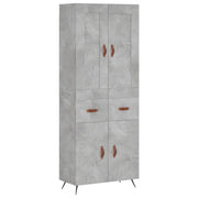 Credenza | Madia | Buffet da pranzo | Armadio da pranzo Grigio Cemento 69,5x34x180 cm in Legno Multistrato