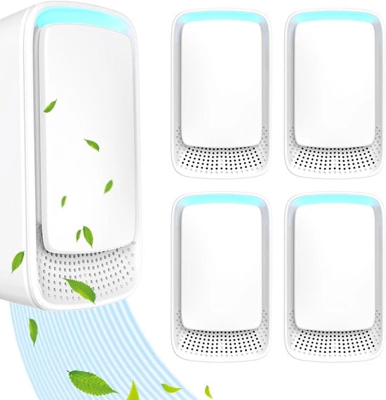 Luminare a Ioni Negativi - Tecnologia di Ioni Negativi, Funzionamento Silenzioso per Uso Domestico, Luminare a Ioni Negativi per Camera da Letto, Ufficio, Zona Animale, Bagno, Bianco - 4 Pack