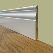 96 metri lineari di BATTISCOPA SLIM laccato bianco in legno MASSELLO DUCALE 100X10