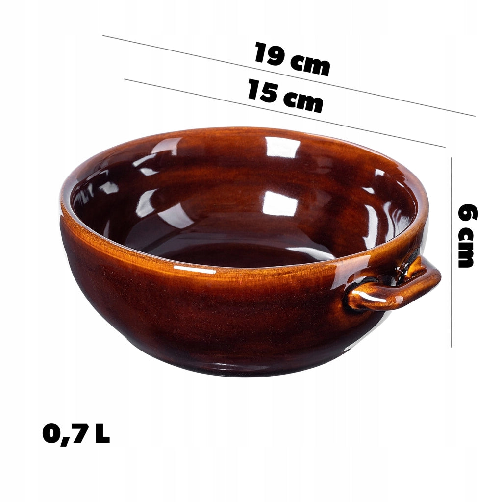 Ciotola da zuppa KADAX 700 ml Ciotola da zuppa in gres Ciotola da brodo in gres