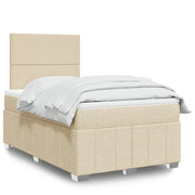 Giroletto a Molle con Materasso Crema 120x190 cm in Tessuto 3293905