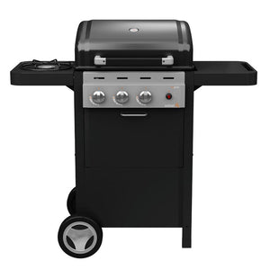 Barbecue a Gas GPL Pietra Lavica 2 Fuochi 8,1kW con Fornello Laterale Sochef Piùgusto