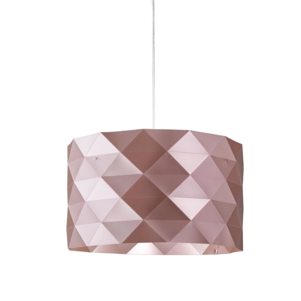 Sospensione 3 Luci Pink Metal in Metallo cromato Cm. 40 x 25 h