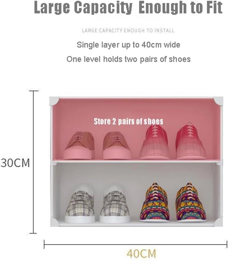 scarpiera Organizzatore per Armadietto per Scarpe, Scarpiera Multifunzionale Modulare a Cubo per Risparmiare Spazio, per Ingresso Camera da Letto per Tutti i Tipi di Scarpe, Abbigliamento, Diviso