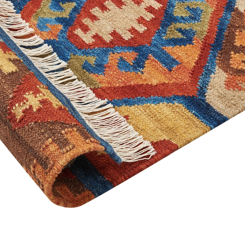 Tappeto di multicolore kilim fatto a mano 80 x 150 cm soggiorno camera da letto