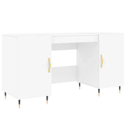 Scrivania | Tavolo da Ufficio Bianca 140x50x75 cm in Legno Multistrato