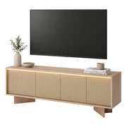 Kamele, Mobile Porta tv un Ripiano, 154x40x54h cm Marrone Rovere