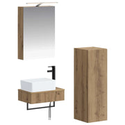 Set di Armadi da Bagno 4 pcs Rovere Artigianale 3407390
