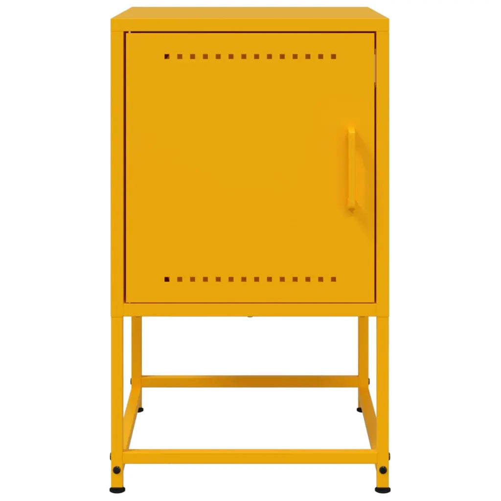 Comodino Giallo Senape 36x39x60,5 cm in Acciaio